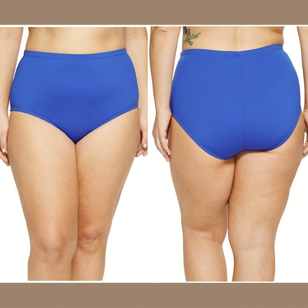 NWT‎ La Blanca High-Waist Swim Bottoms 22W Blue